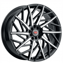 22x8.5" Revolution Racing Wheels R21 Black Machined Rims