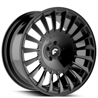 24" Staggered Forgiato Wheels Calibro-M Satin Black Forged Rims