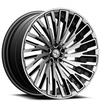 22x9/10.5" Savini Forged Wheels SX2 Polished with Black Inner Monoblock Forged Rims 