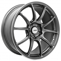 18" Bavar Racing BVR02 Gunmetal with Machined Lip Flow Formed Wheels (5x100/108/114, +35/40mm)