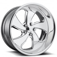 22" U.S. Mags Forged Wheels Gambler 5 US434 Polished Tuckin Series Rims