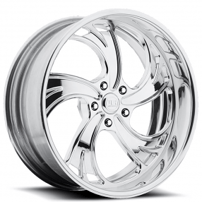 24" U.S. Mags Forged Wheels Cheyenne 5 US413 Polished Tuckin Series Rims