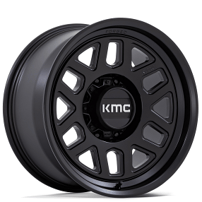 18" KMC Wheels KM451 Mesa Satin Black Off-Road Monoblack Forged Rims