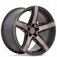 18" Niche Wheels M271 Teramo Matte Black with Double Dark Tint Rims