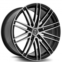 20" Curva Wheels CFF50 Black Machined Flow Forged Rims 