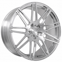 22x9/10.5" AC Forged Wheels ACM9 Brushed Silver with Polished Window Monoblock Forged Rims (Blank, Custom Offset) 