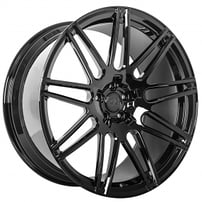 22x9/10.5" AC Forged Wheels Mesh-7 Gloss Black Monoblock Forged Wheels (Blank, Custom Offset) 