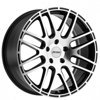 19" Petrol Wheels P6A Gloss Black with Machined Cut Face Rims 