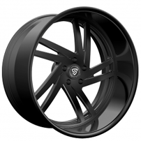 24" Snyper Forged Wheels Torino Full Black Rims