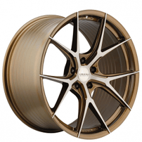 20" Staggered Varro Wheels VD38X Gloss Bronze with Tinted Face Spin Forged Rims 