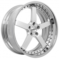 20x8.5" AMF Forged AMF010 Hyper Silver with Chrome Lip Wheels (5x114/112/120, +37.5mm) 