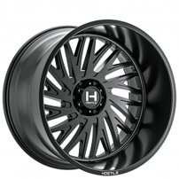 24" Hostile Wheels H131 Syclone Satin Black Off-Road Rims