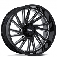 24" Moto Metal Wheels MO811 Combat Gloss Black Milled Off-Road Rims