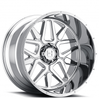 22" Hostile Wheels H128 Diablo Chrome Off-Road Rims