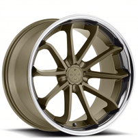 20" Staggered Blaque Diamond Wheels BD-23 Matte Bronze with Chrome SS Lip Rims