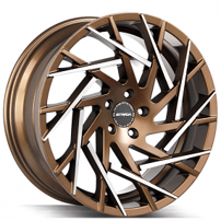 22x9" Strada Nido Bronze with Machined Tips Wheels (5x115/120, +15mm)