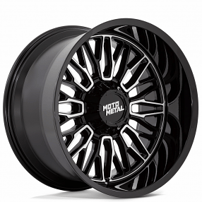 22" Moto Metal Wheels MO809 Stinger Gloss Black Machined Off-Road Rims