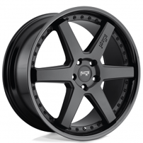 18x8.5" Niche M192 Altair Matte Black Face with Gloss Black Lip Wheels (5x120/114/112, +35mm | USED 1-Day) 