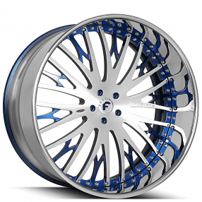 24" Staggered Forgiato Wheels Cravatta Custom 2 Tone with Chrome Lip Forged Rims