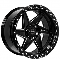 20" XVR-1 Off-Road Wheels Karma Gloss Black Milled Rims