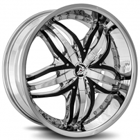 20" Diablo Wheels Angel Chrome with Black Inserts Rims