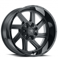 22" Luxxx HD Wheels LHD14 Matte Black Face with Gloss Black Lip Off-Road Rims