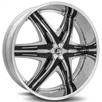 28" Diablo Wheels Elite G2 Chrome with Black Inserts Rims