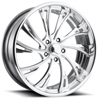 26" U.S. Mags Forged Wheels Slasher US707 Polished Tuckin Series Rims