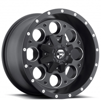 18" Fuel Wheels D525 Revolver Matte Black Milled Off-Road Rims 