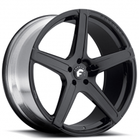 21" Forgiato Wheels Aggio-M Satin Black Forged Rims