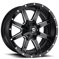 18" Fuel Wheels D610 Maverick Gloss Black Milled Off-Road Rims 