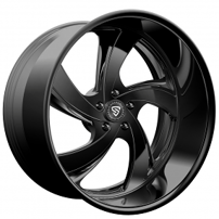 22" Staggered Snyper Forged Wheels Maxxim Full Black Rims