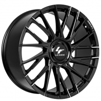 26" Lexani Wheels Velar Covered Cap Gloss Black Machined Tips Rims