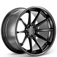 22" Ferrada Wheels FR4 Matte Black with Gloss Black Lip Rims