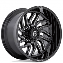 24" Fuel Wheels D807 Hurricane Gloss Black Milled Off-Road Rims