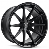 20" Rohana Wheels RFC10 Matte Black with Gloss Black Lip Flow Formed Rims