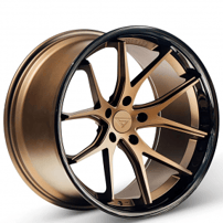 19" Ferrada Wheels FR2 Matte Bronze with Gloss Black Lip Rims