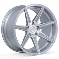 20" Staggered Ferrada Wheels F8-FR7 Machined Silver Flow Formed Rims