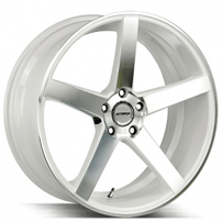 20" Strada Wheels Perfetto White Machined Rims 