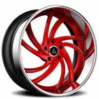 19" Artis Forged Wheels Twister Custom Color Face with Chrome Lip Rims