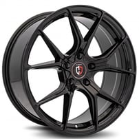 19" Curva Wheels C42 Gloss Black Rims   