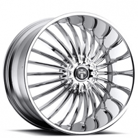 24x9.5" Dub Suave S140 Chrome Wheels (Blank, Any Offset) 