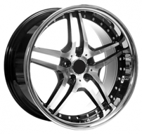 20" Staggered EMR Wheels EM2 Black Machined Rims