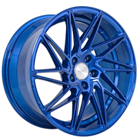 19" Ace Alloy Driven D716 Custom Candy Blue True Directional Wheels (Blank)