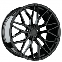 21" Staggered Avant Garde Wheels M520R Gloss Black Rims 