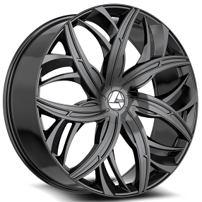 22x8.5" Azara Wheels AZA-541 Gloss Black Rims