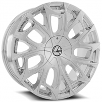 22x8.5" Azara Wheels AZA-512 Chrome Rims