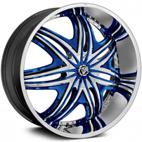 22" Diablo Wheels Morpheus Chrome with Custom Finish Inserts Rims