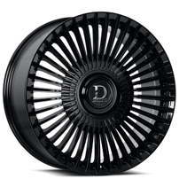 22x9" Dolce Luxury Trento Gloss Black Floating Cap Wheels (5x120/114/127, +30mm)