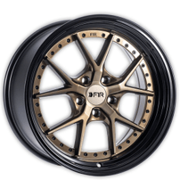 18x9.5" F1R Wheels F105 Bronze with Black Lip Rims